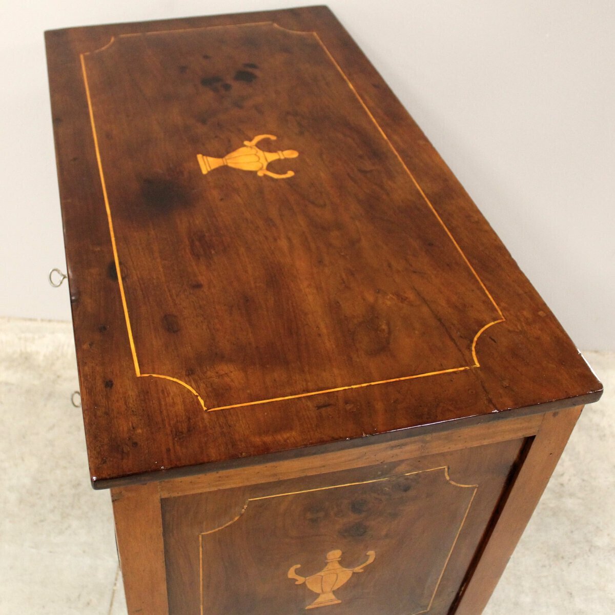 Antique Louis XVI Chest Of Drawers In Walnut And Marquetry - Italy 18th - JAA