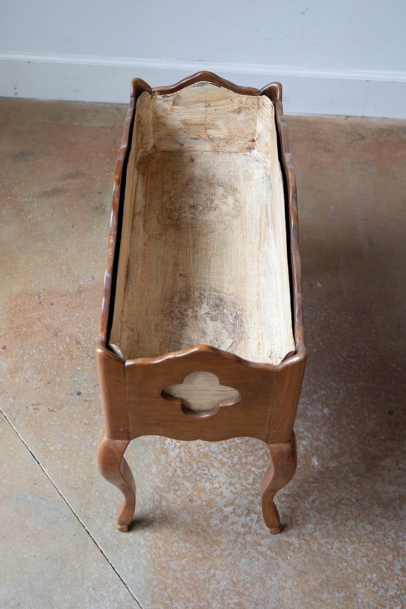 French 1850s Louis XV Style Cherry Planter with Quatrefoil Motifs and Tôle Liner - JAA