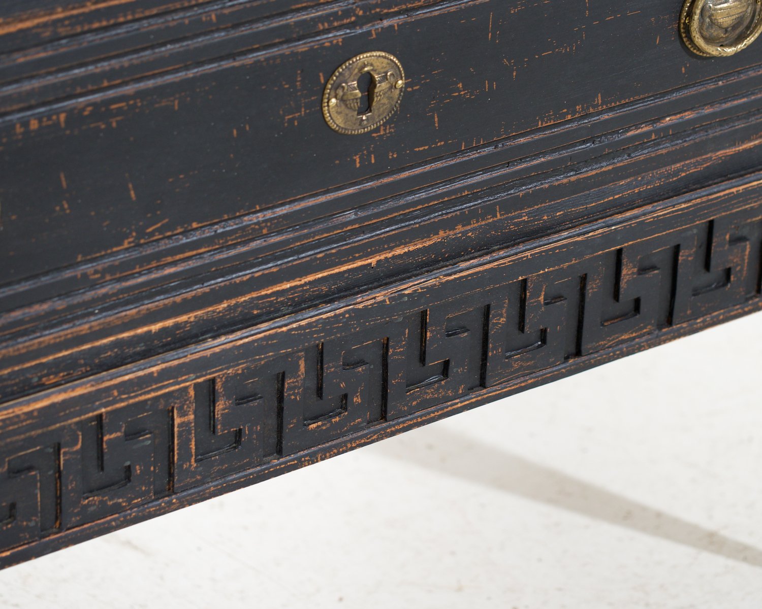 Pair of Swedish Black Commodes Circa 100 Years Old - JAA