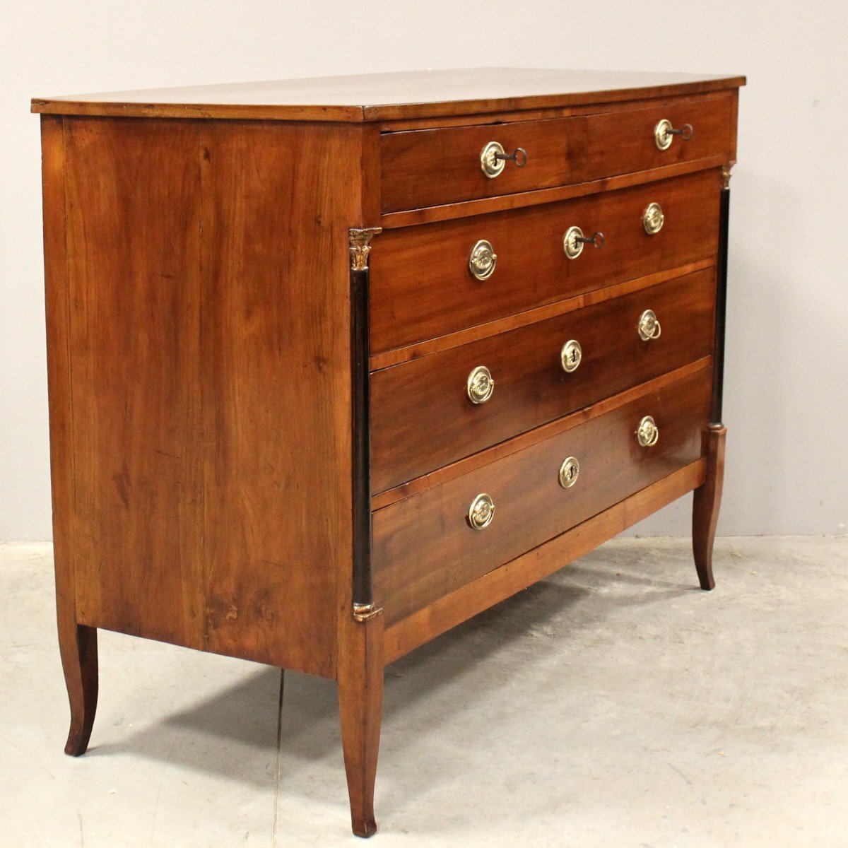 Antique Directoire Chest Of Drawers In Cherrywood - Italy 18th - JAA