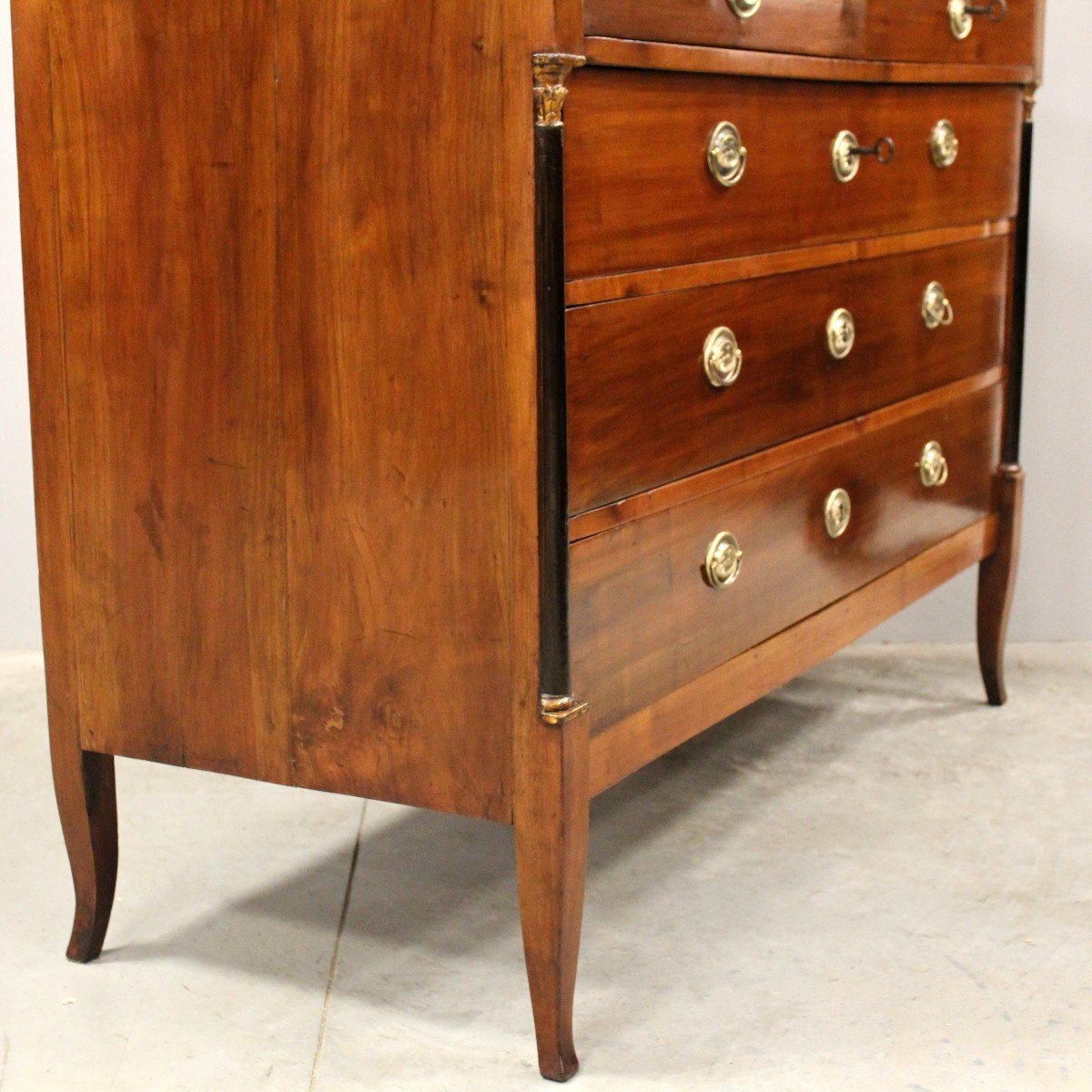 Antique Directoire Chest Of Drawers In Cherrywood - Italy 18th - JAA