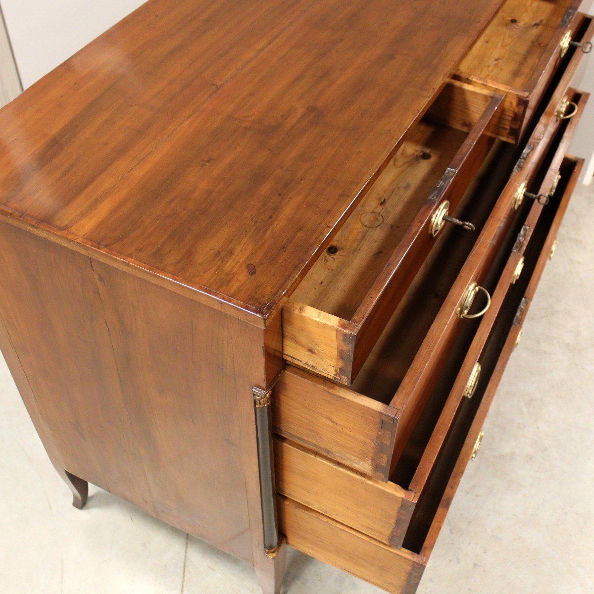 Antique Directoire Chest Of Drawers In Cherrywood - Italy 18th - JAA