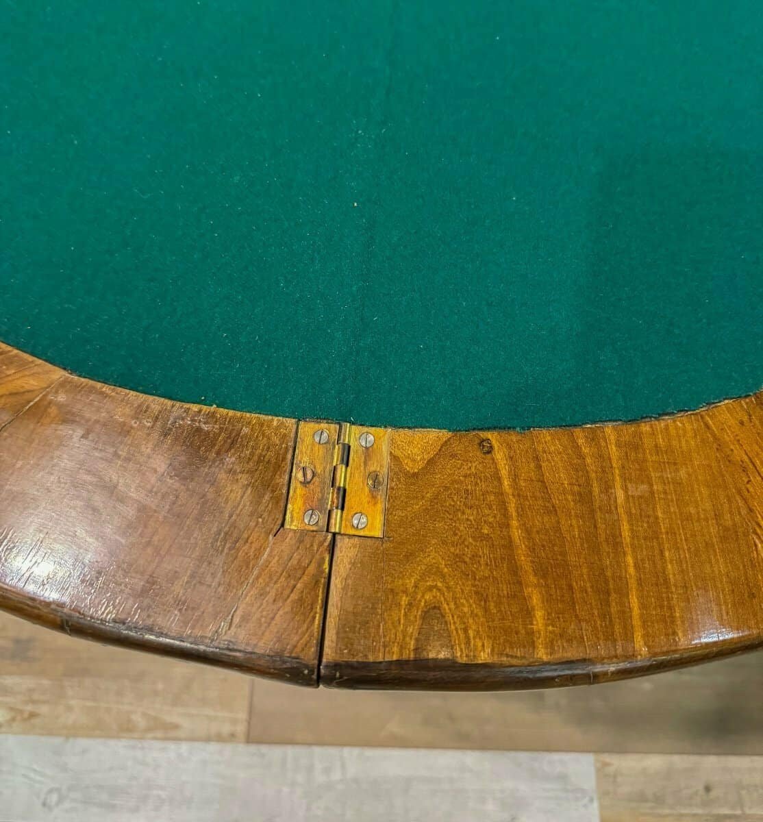 Walnut Half-moon Game Table, Early 19th Century - JAA
