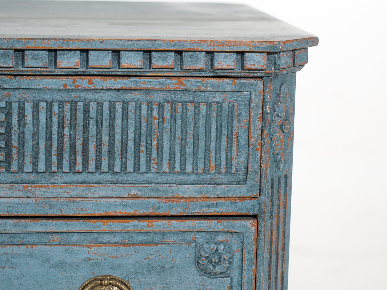Pair of Swedish Blue Commodes Circa 100 Years Old - JAA