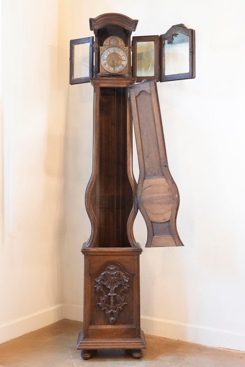 French Louis XV Period Walnut Longcase Clock from the Rhône Valley, circa 1760 - JAA