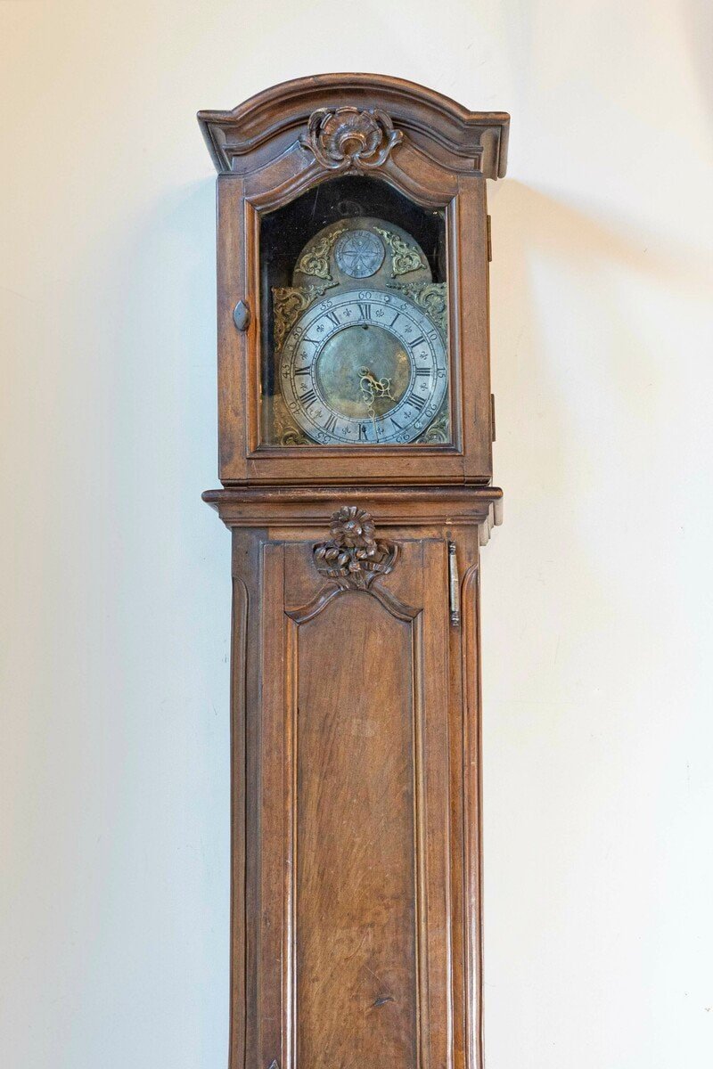 French Louis XV Period Walnut Longcase Clock from the Rhône Valley, circa 1760 - JAA
