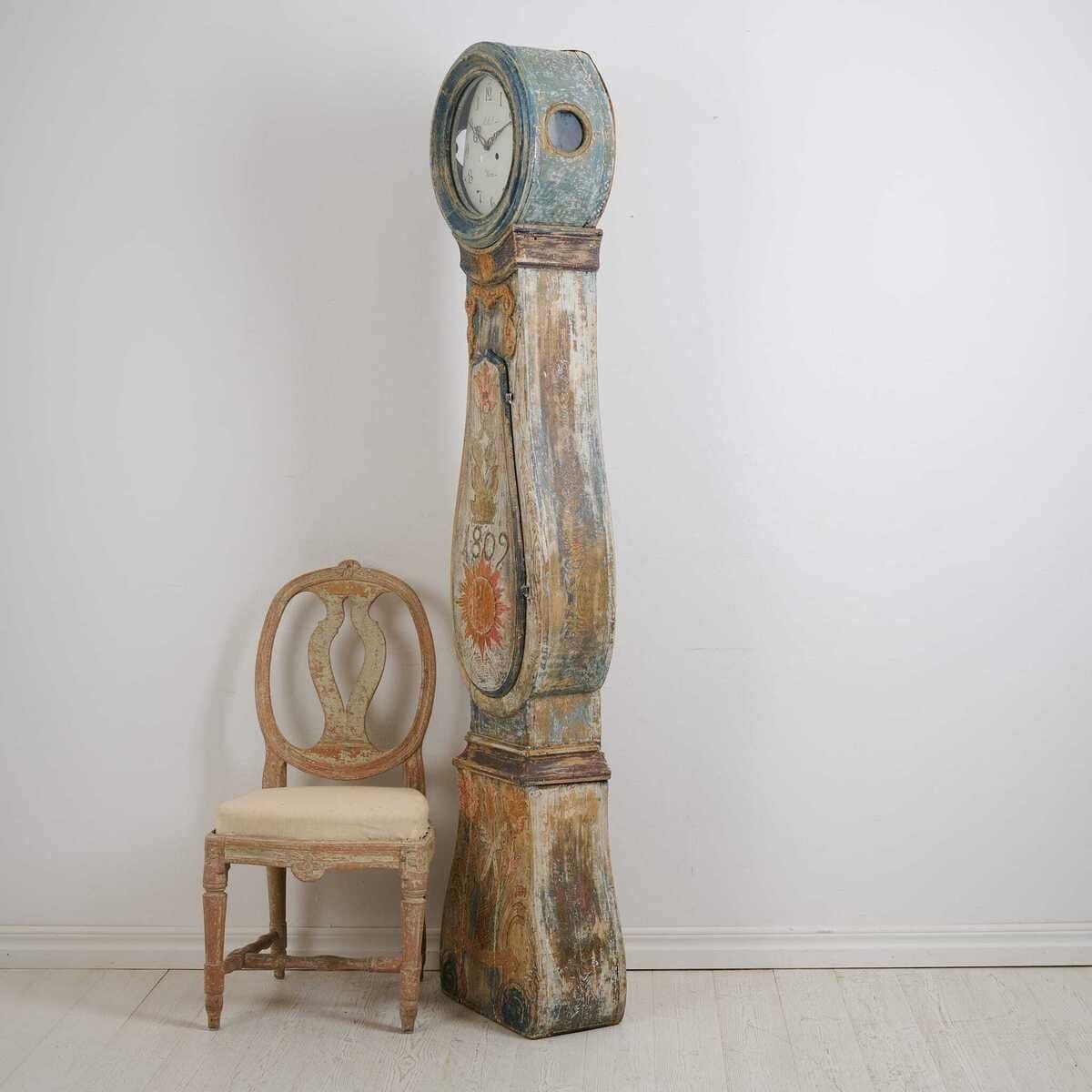 New Antique Long Case Clock from Sweden Dated 1809 - JAA