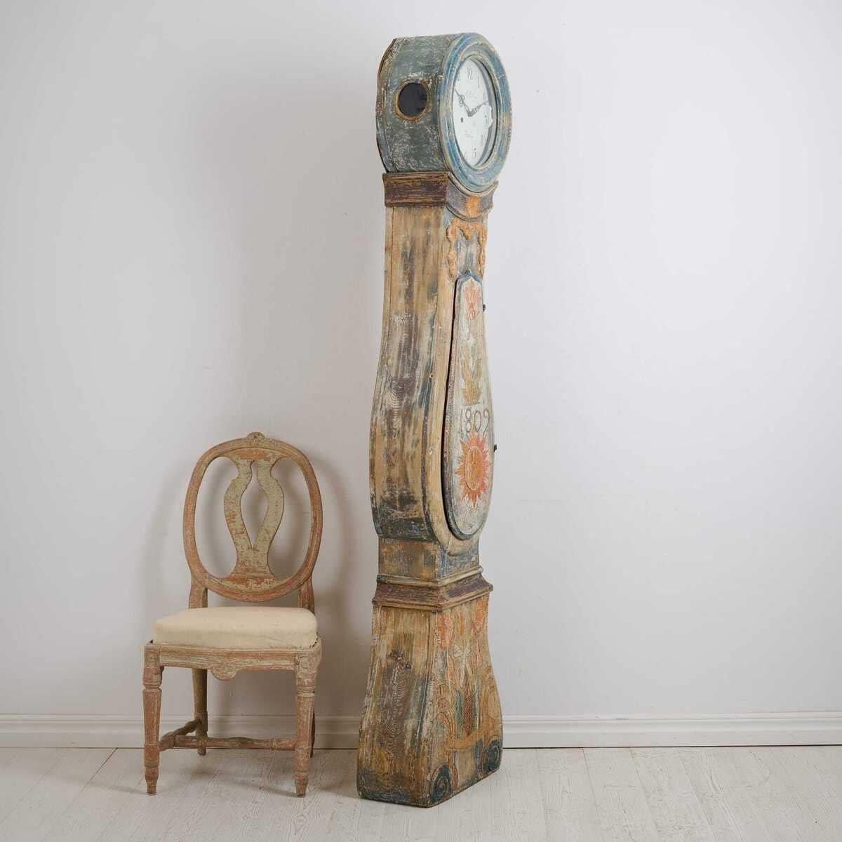 New Antique Long Case Clock from Sweden Dated 1809 - JAA