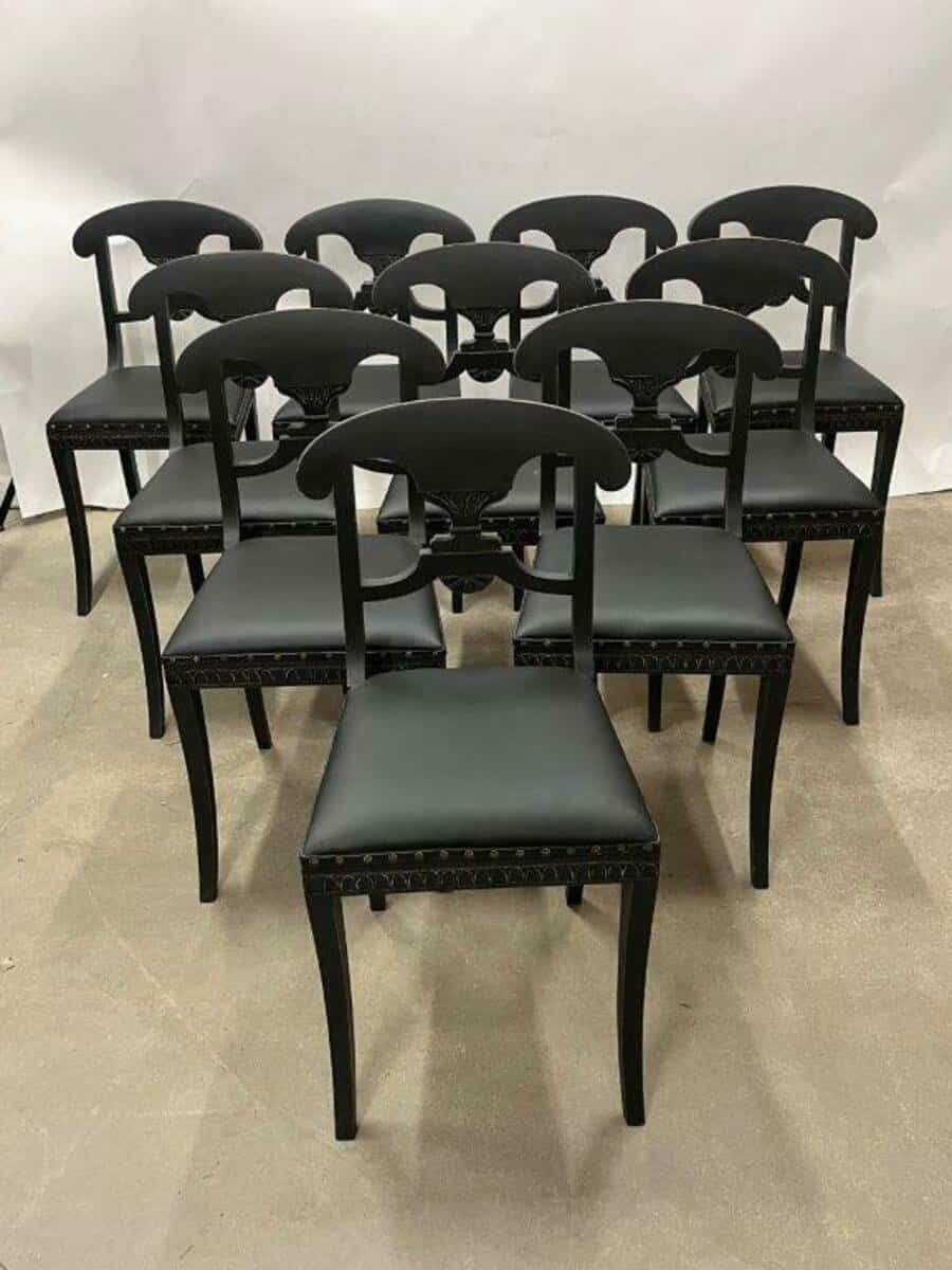 Set of Ten 19th Century Painted Chairs - JAA