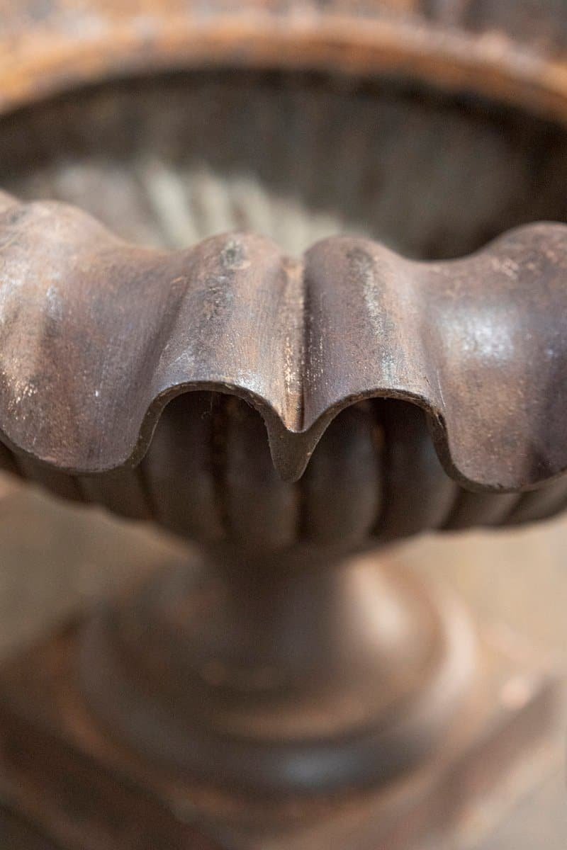 Pair of 19th Century French Cast Iron Urns - JAA