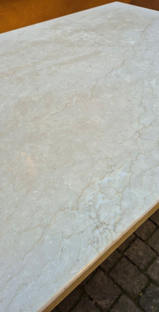 Outdoor/indoor Table In Wrought Iron And Marble - JAA