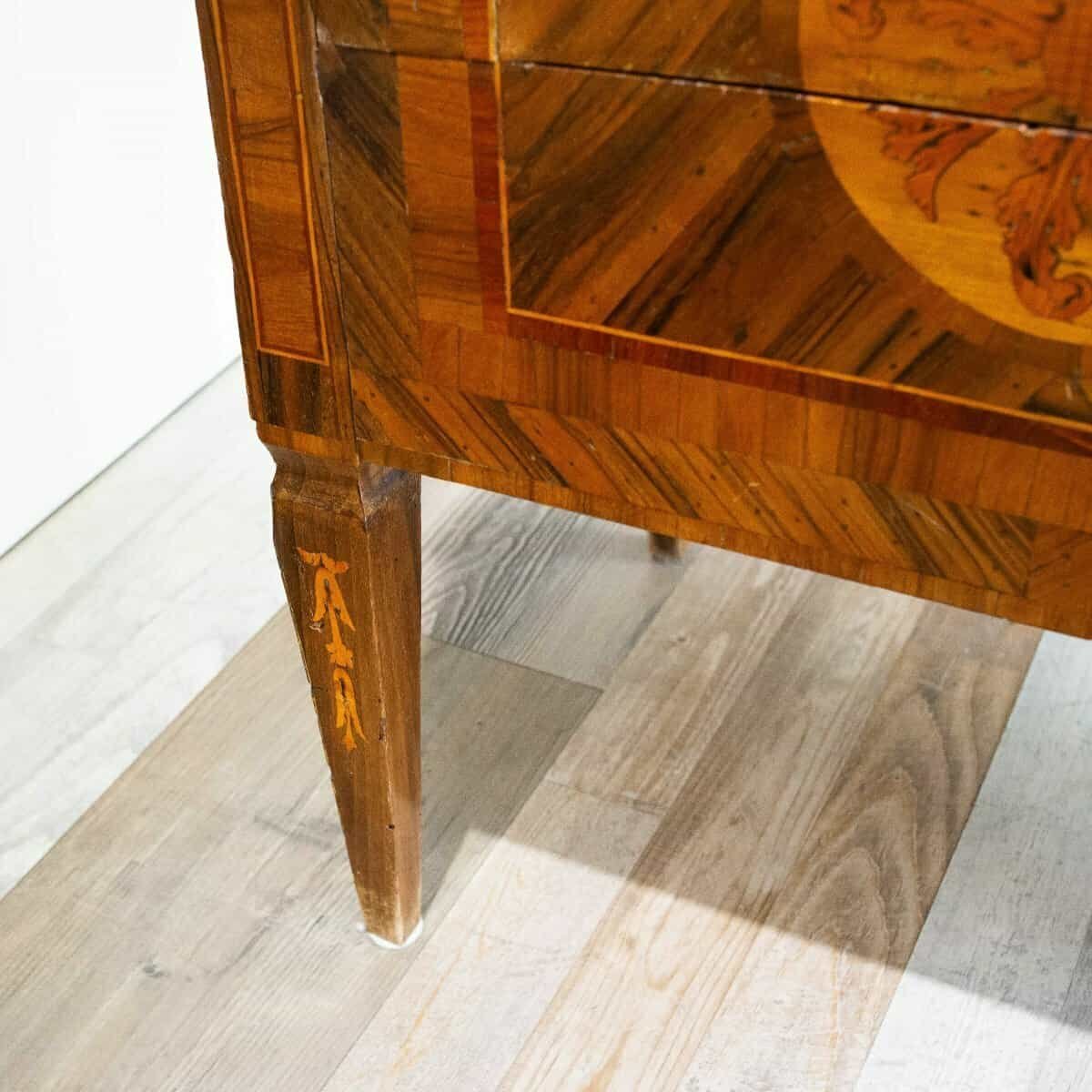 Walnut Bedside Table/nightstand, Louis XVI Style -xix Century - JAA