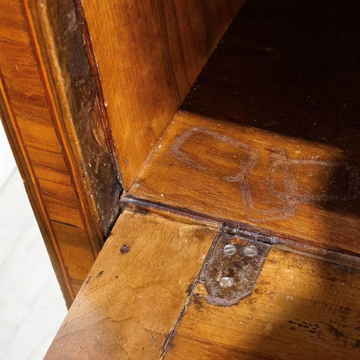 Walnut Bedside Table/nightstand, Louis XVI Style -xix Century - JAA