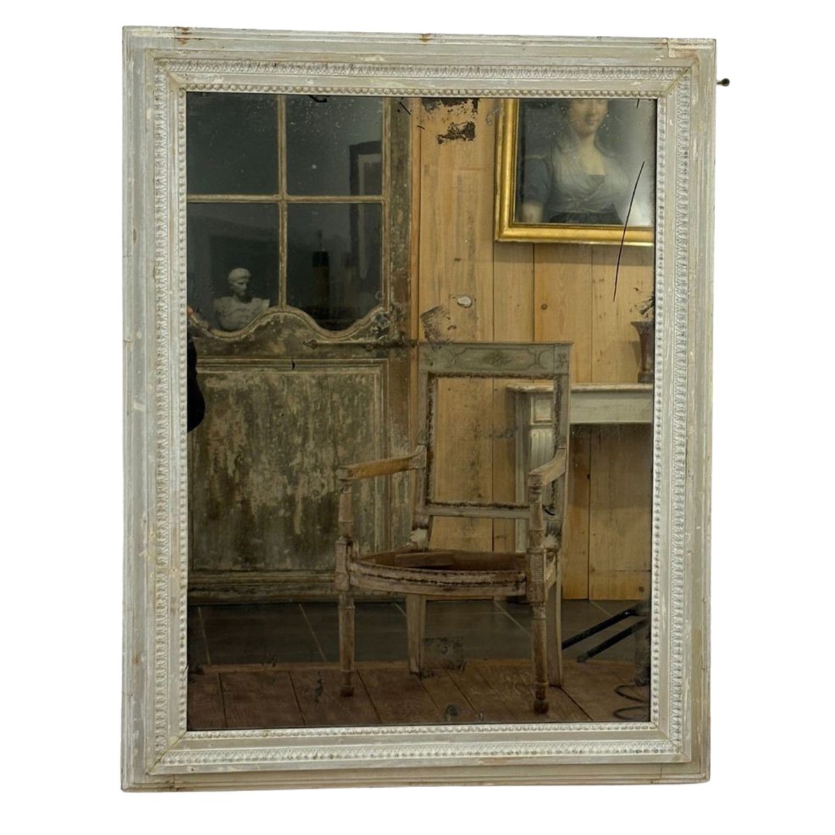 Louis XVI period wood panel mirror - JAA