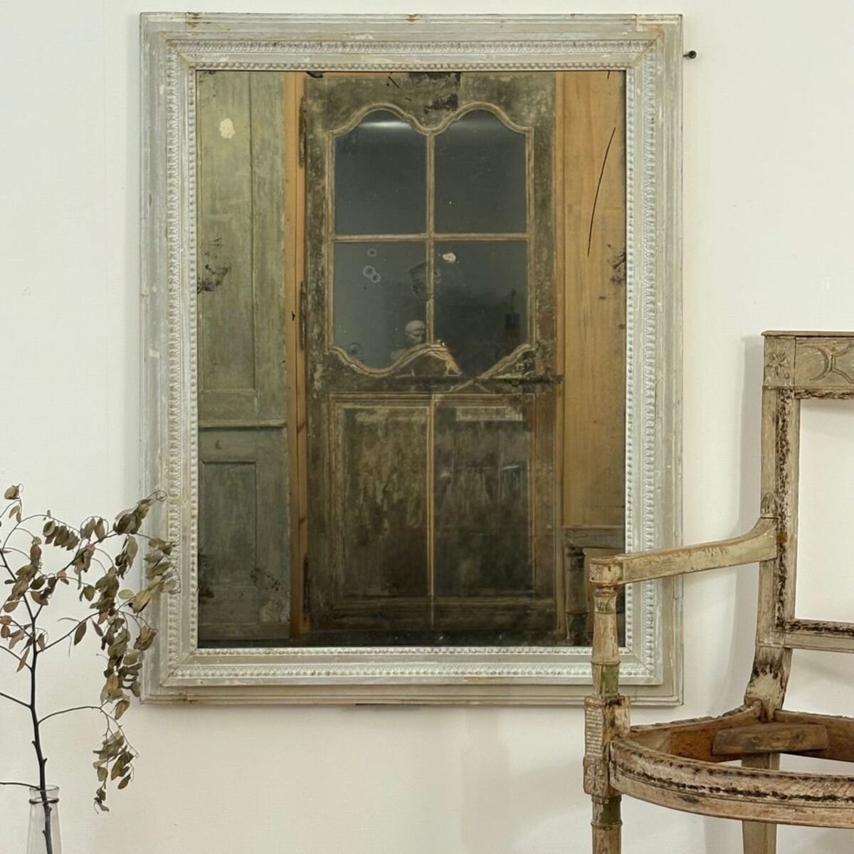 Louis XVI period wood panel mirror - JAA