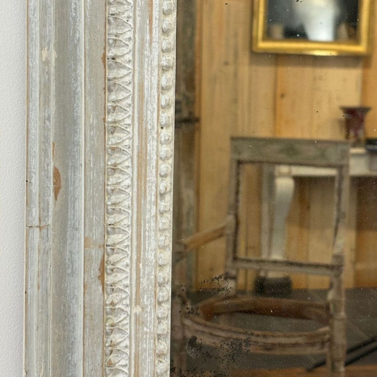Louis XVI period wood panel mirror - JAA