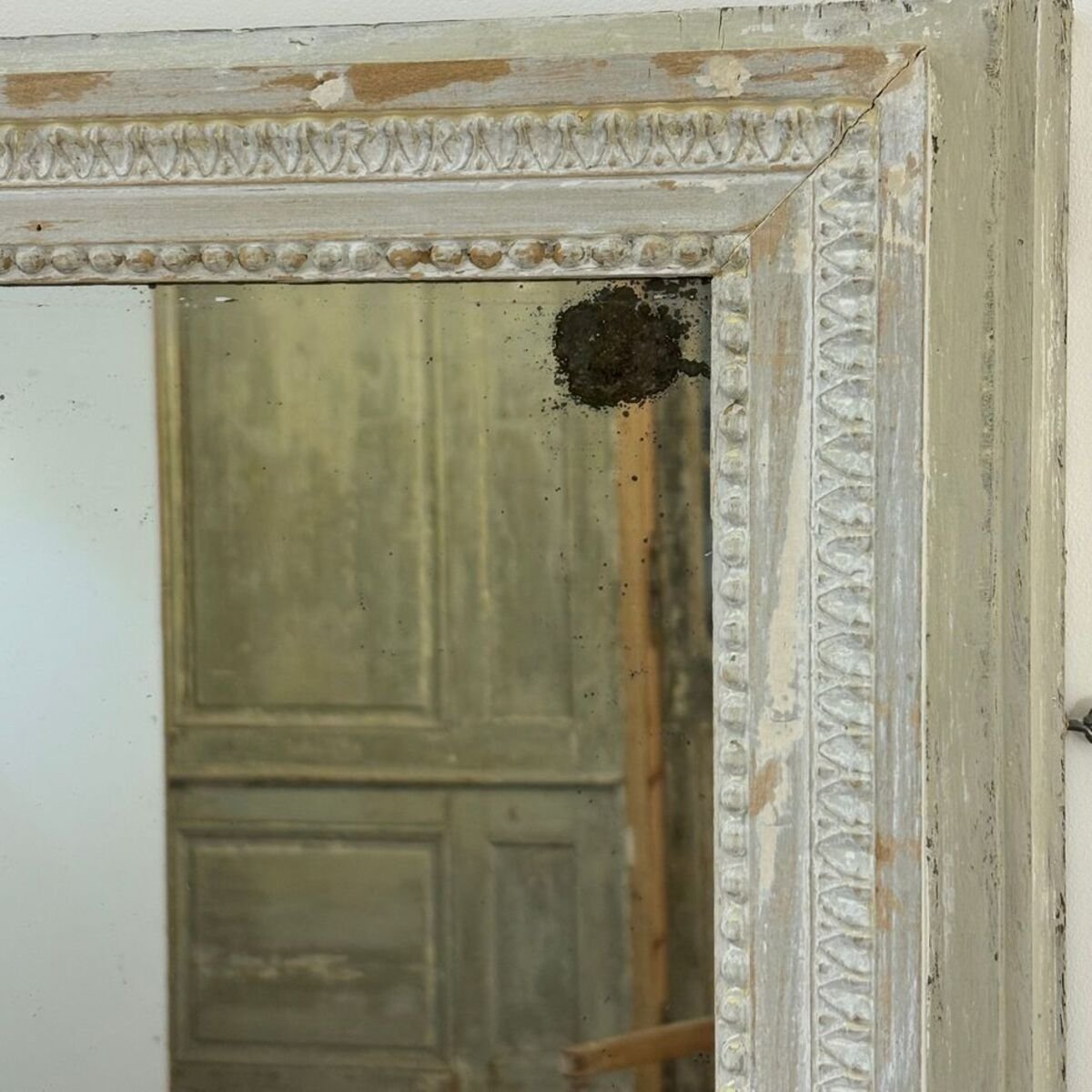 Large Louis XVI period wood panel mirror - JAA