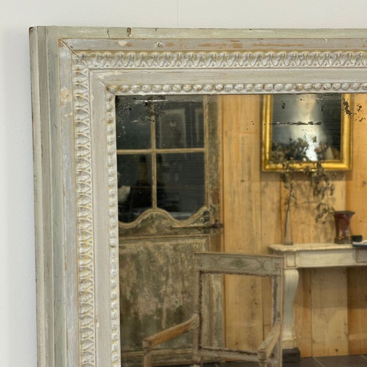 Large Louis XVI period wood panel mirror - JAA