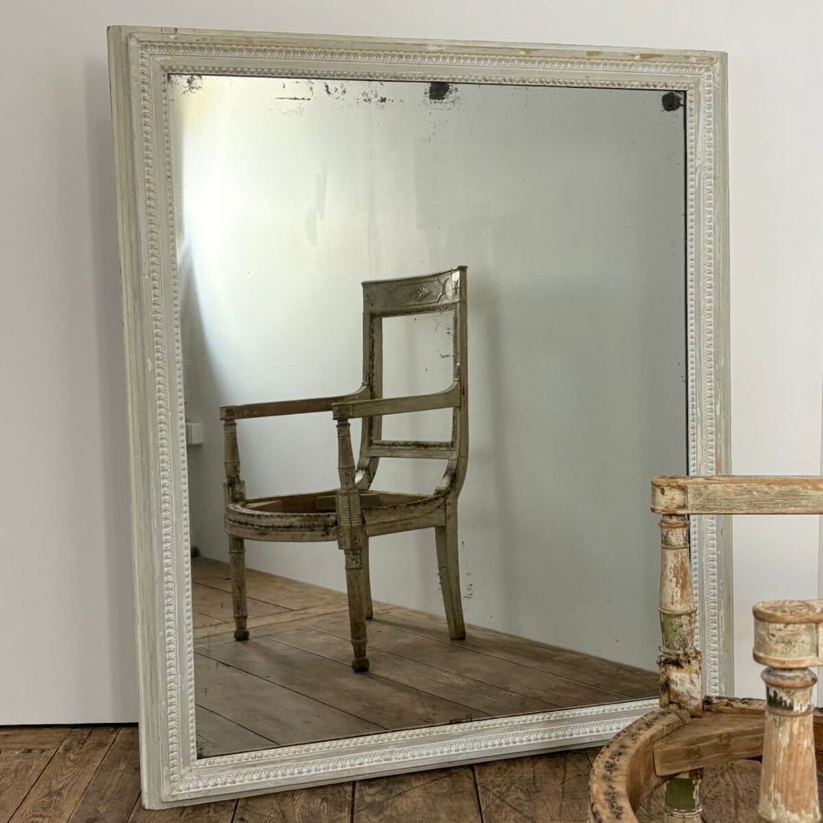 Large Louis XVI period wood panel mirror - JAA