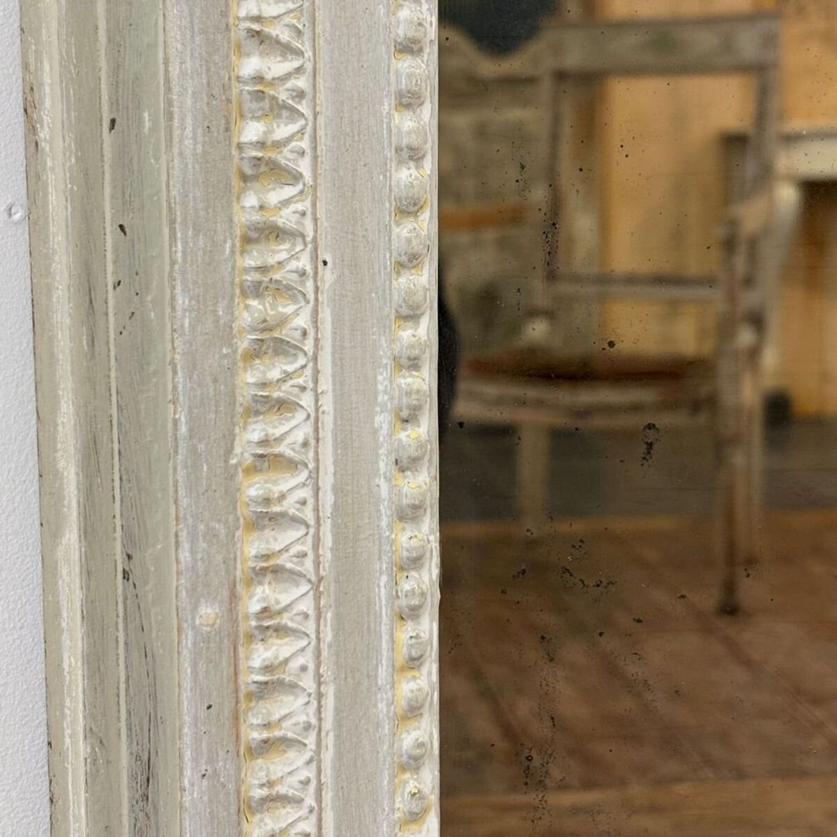 Large Louis XVI period wood panel mirror - JAA