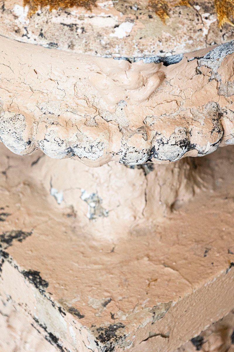 Pair of English Edwardian Period 1900s Reconstituted Stone Urns with Lion Heads - JAA