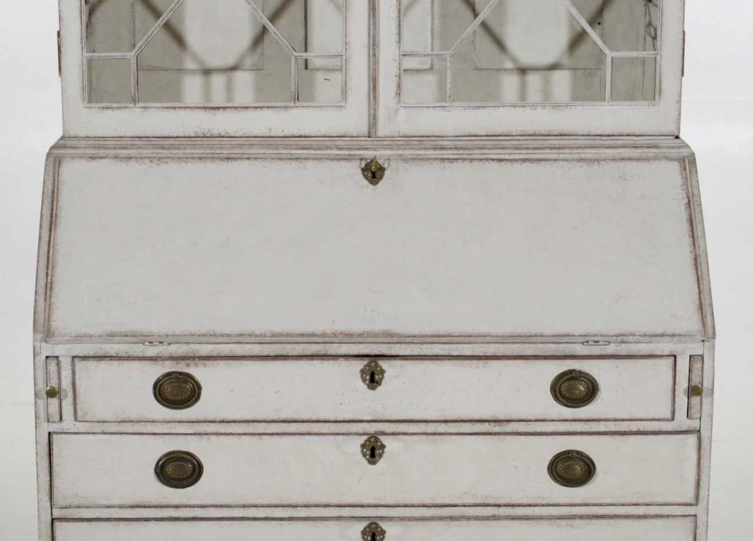 European two-parts vitrine cabinet, circa 1790 - JAA