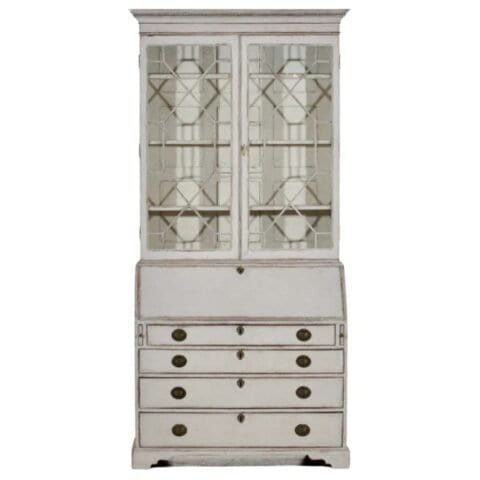 European two-parts vitrine cabinet, circa 1790