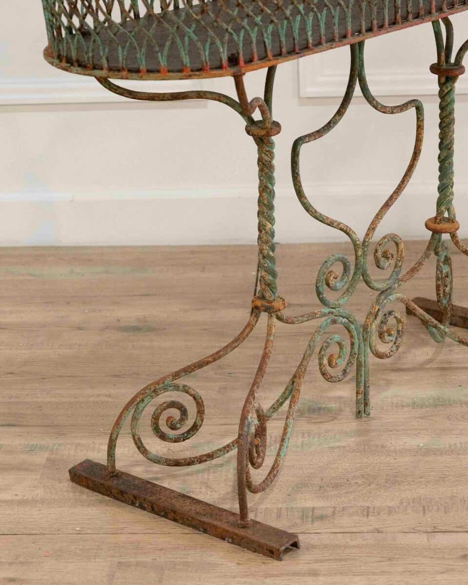 Large 19th century wrought iron planter - JAA