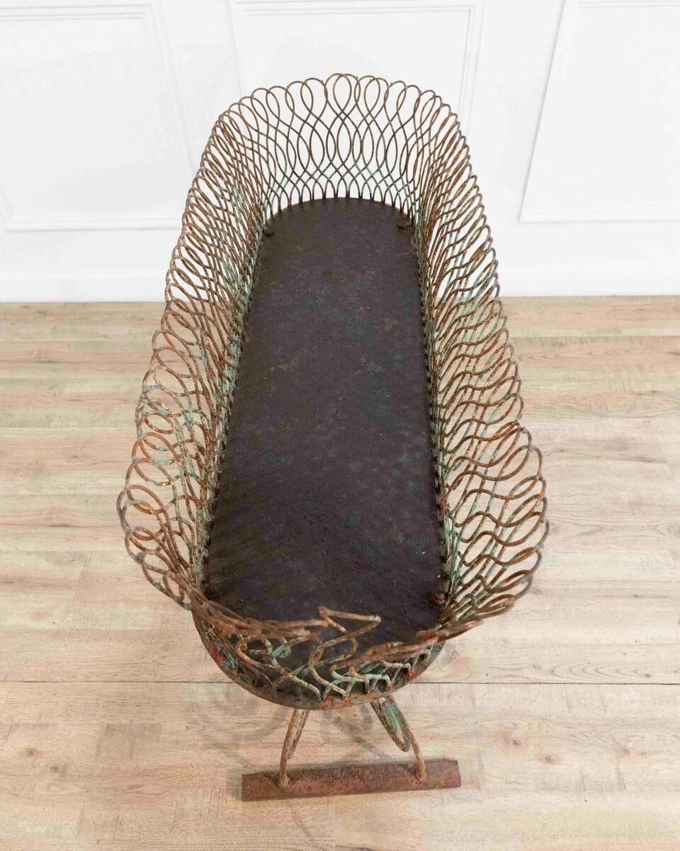 Large 19th century wrought iron planter - JAA