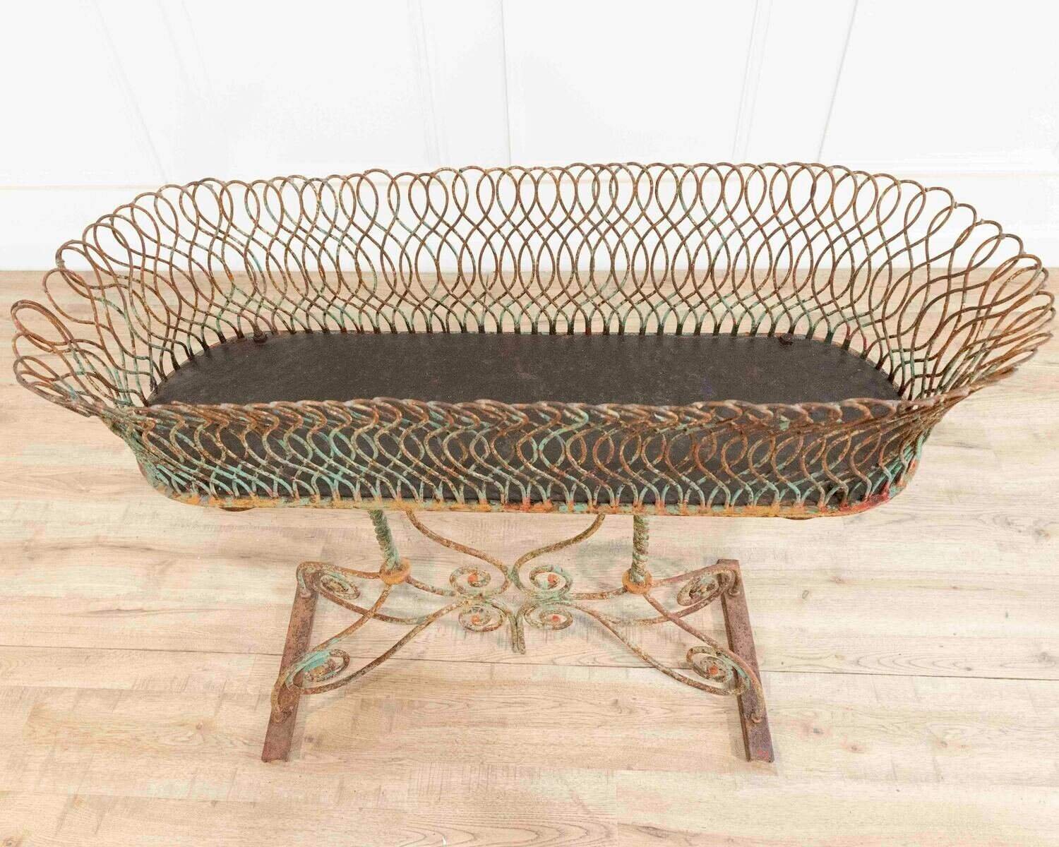 Large 19th century wrought iron planter - JAA