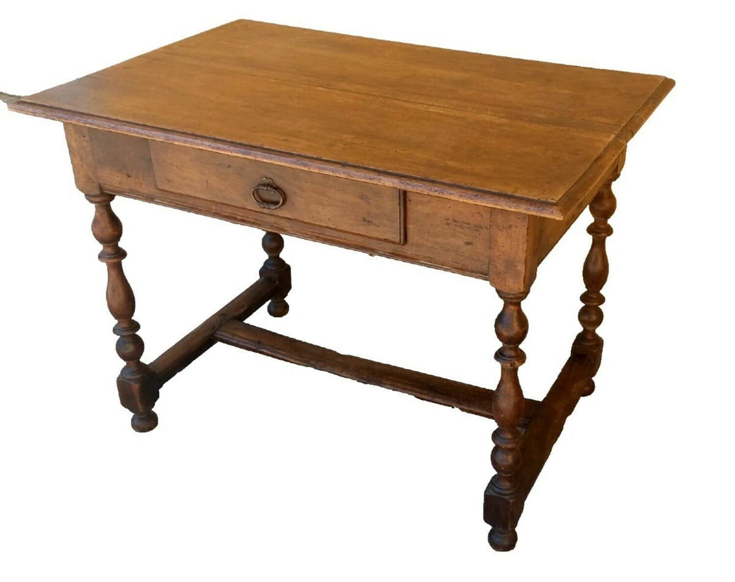 Antique Walnut Wood Spring Table, 18th Century, - JAA