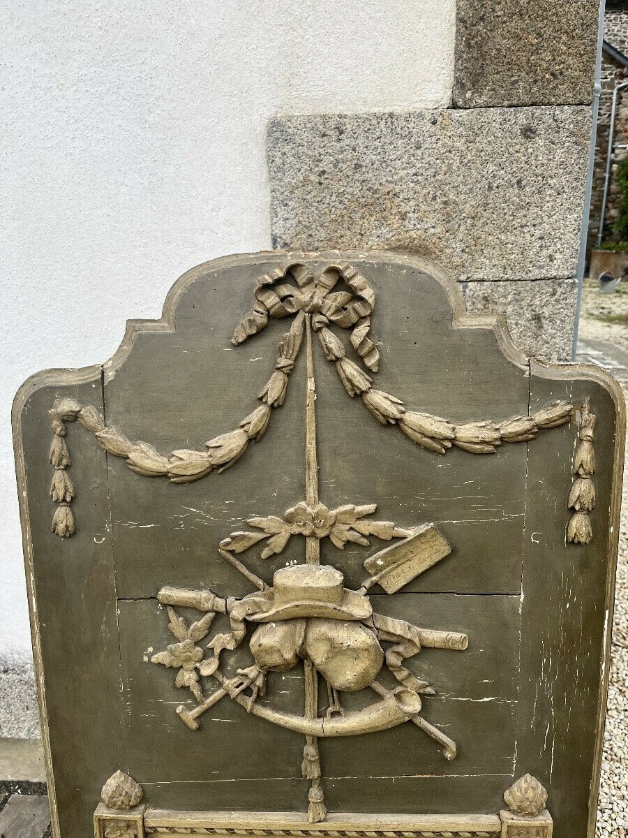 Louis XVI Period Trumeau In Painted Wood - JAA