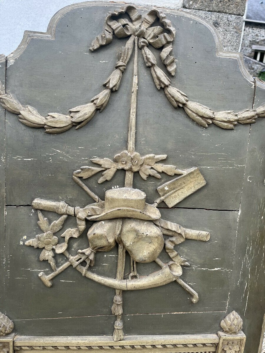 Louis XVI Period Trumeau In Painted Wood - JAA