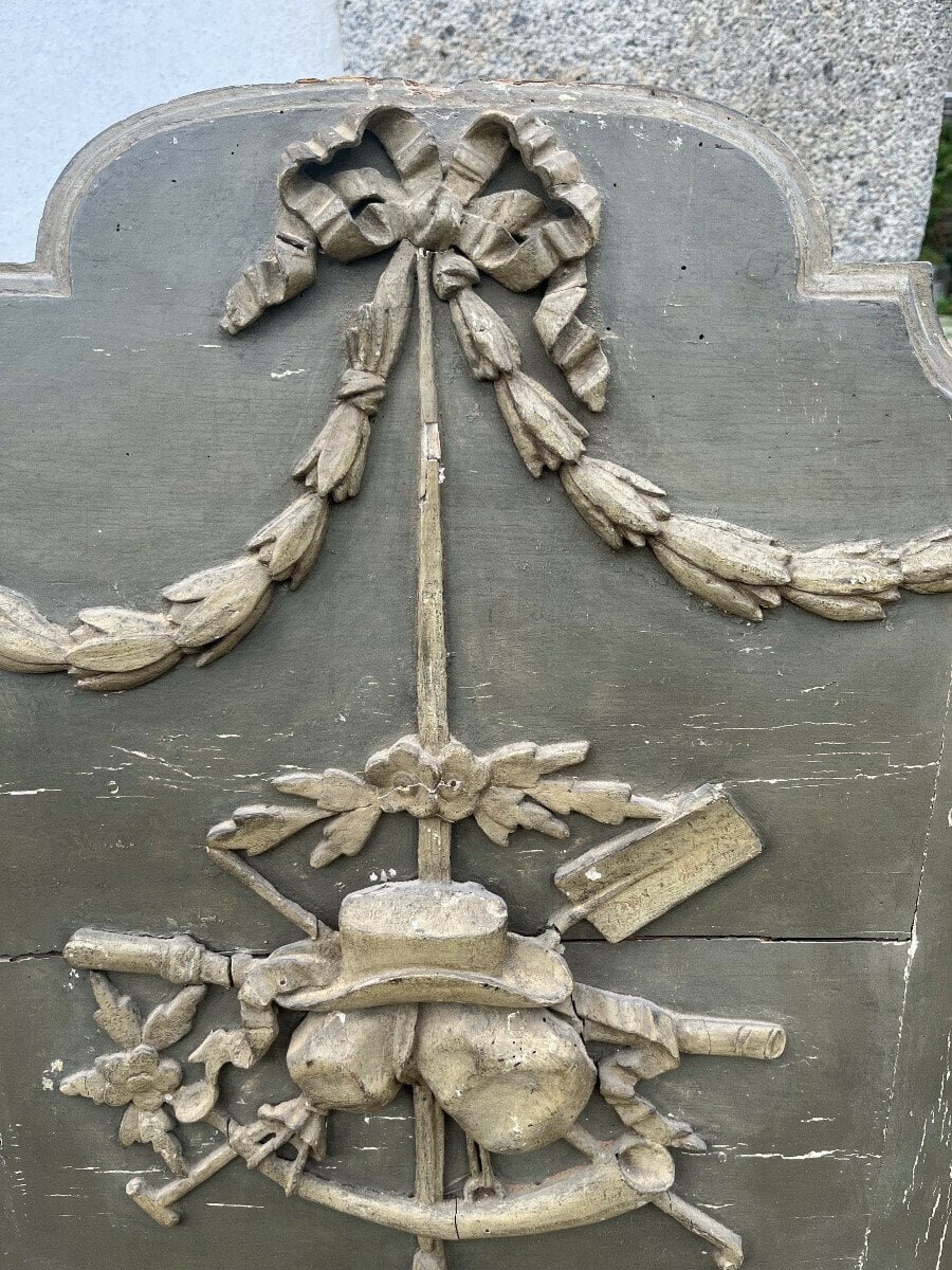 Louis XVI Period Trumeau In Painted Wood - JAA