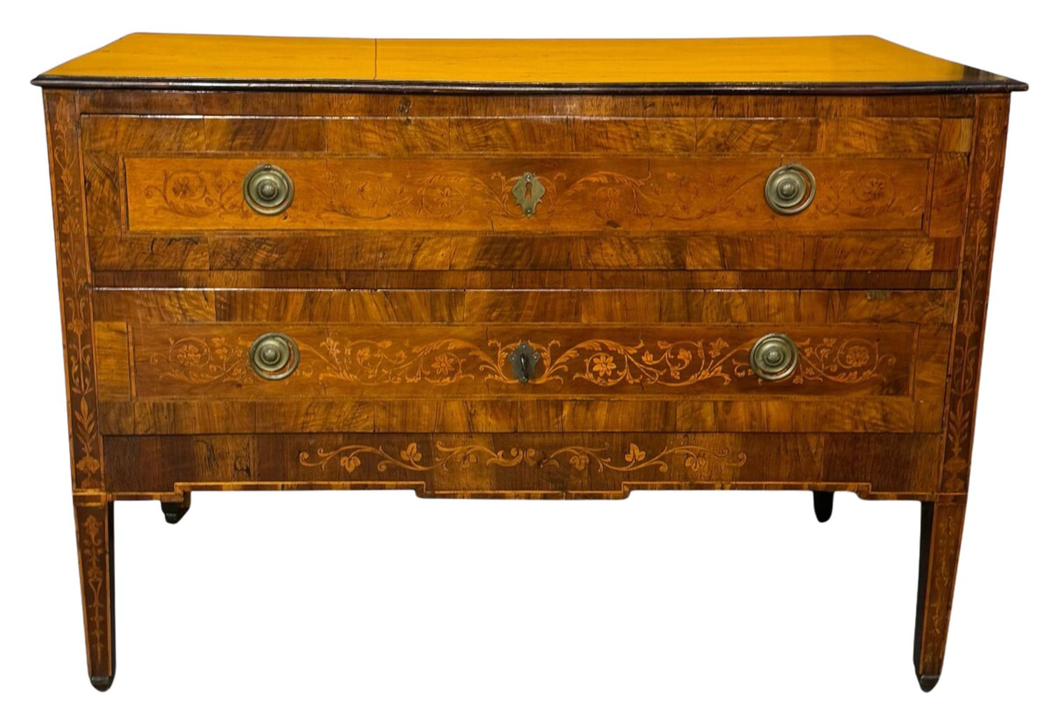 Antique Louis XVI Inlaid Chest Of Drawers - JAA