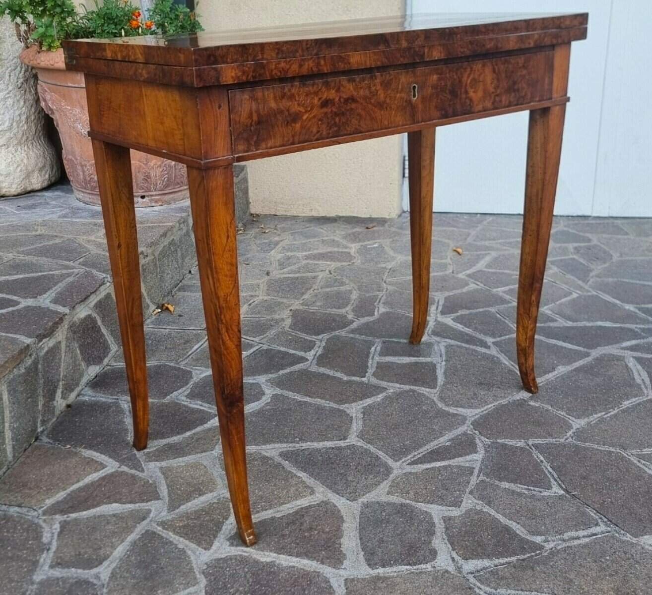 Directoire 1800 Walnut Burl Gaming Table - JAA