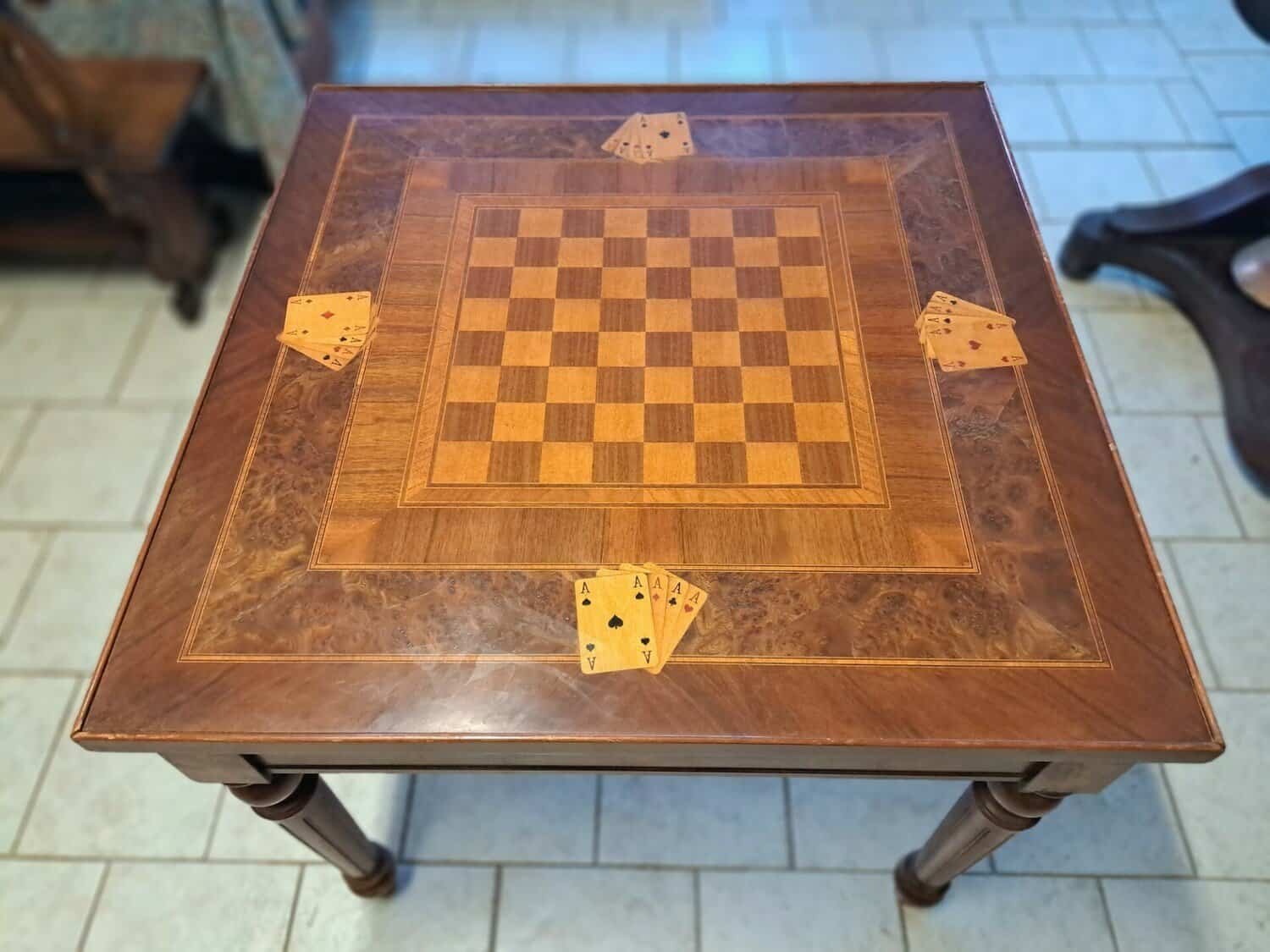 Game Table Inlaid With Roulette - JAA