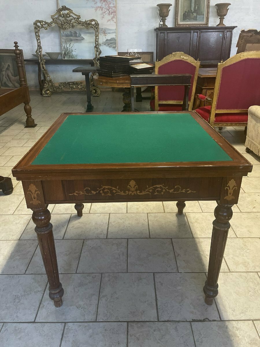 Game Table Inlaid With Roulette - JAA