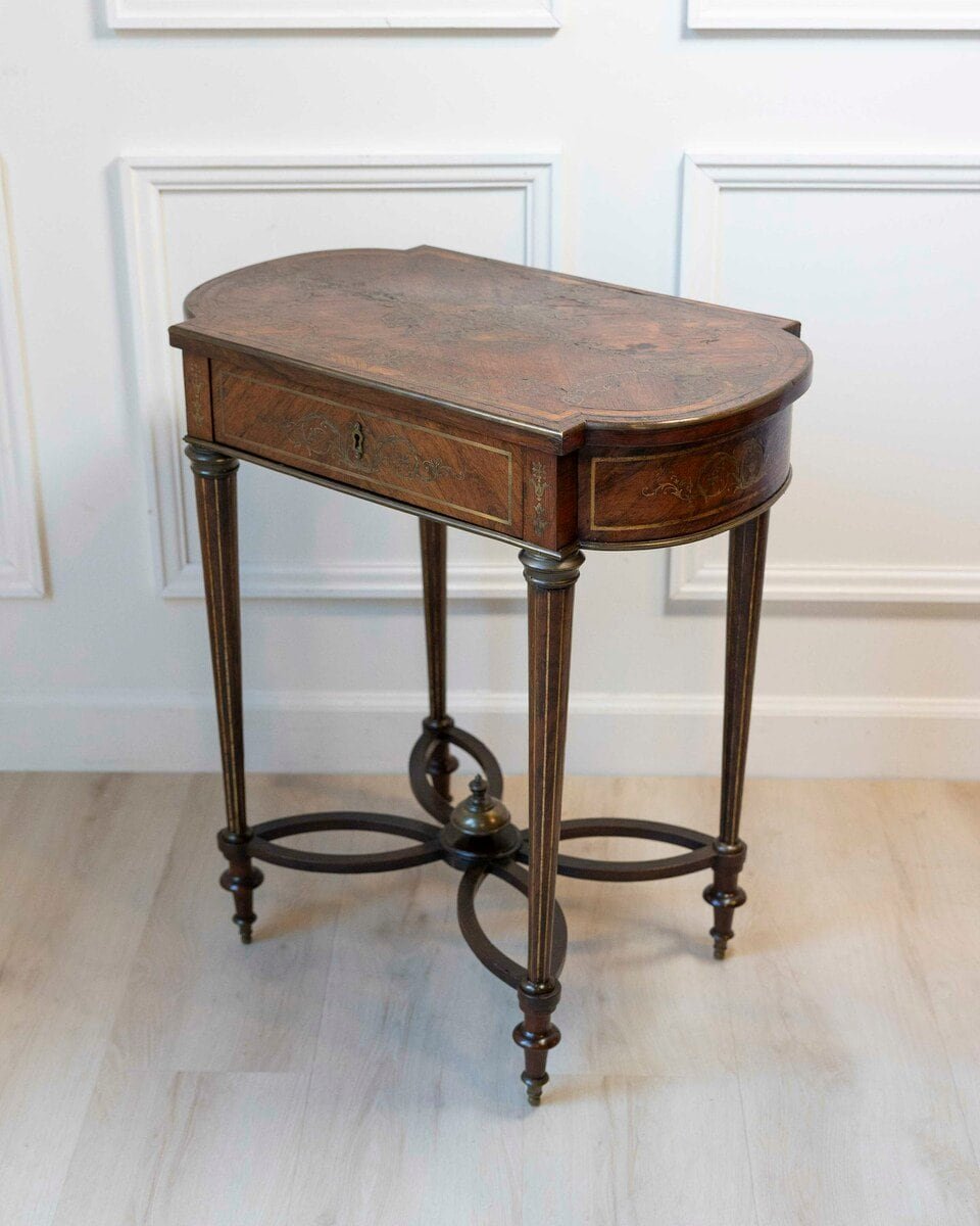 Napoleon III Marquetry Side Table, France, circa 1870 - JAA