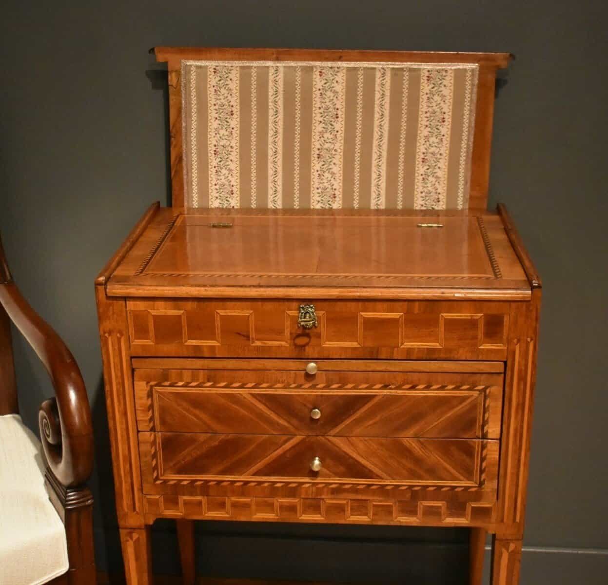Louis XVI Marquetry Chiffonier Table - JAA