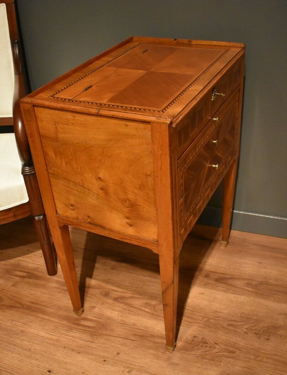 Louis XVI Marquetry Chiffonier Table - JAA