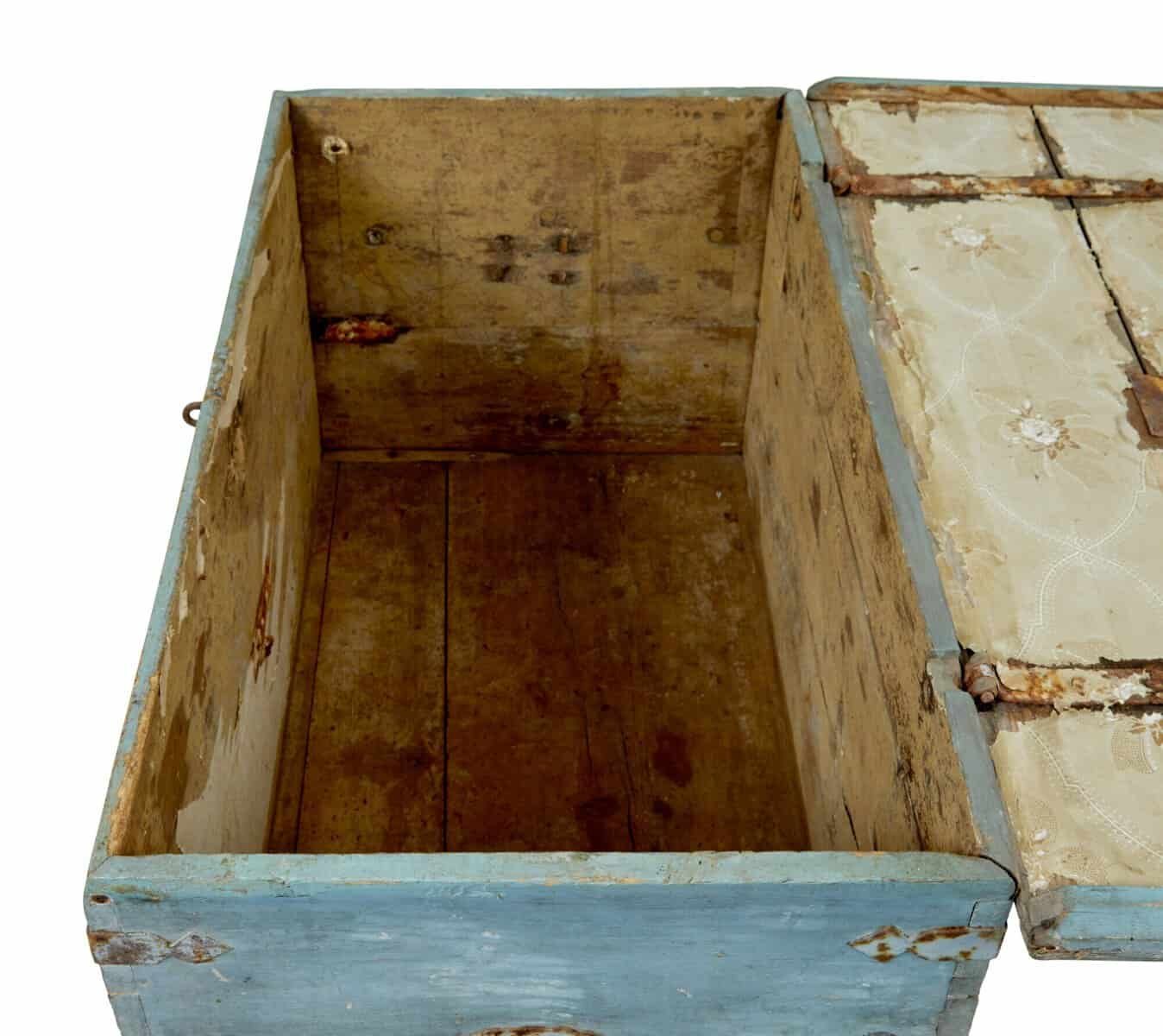 On Hold: 19th century Swedish painted trunk/chest circa 1860. - JAA