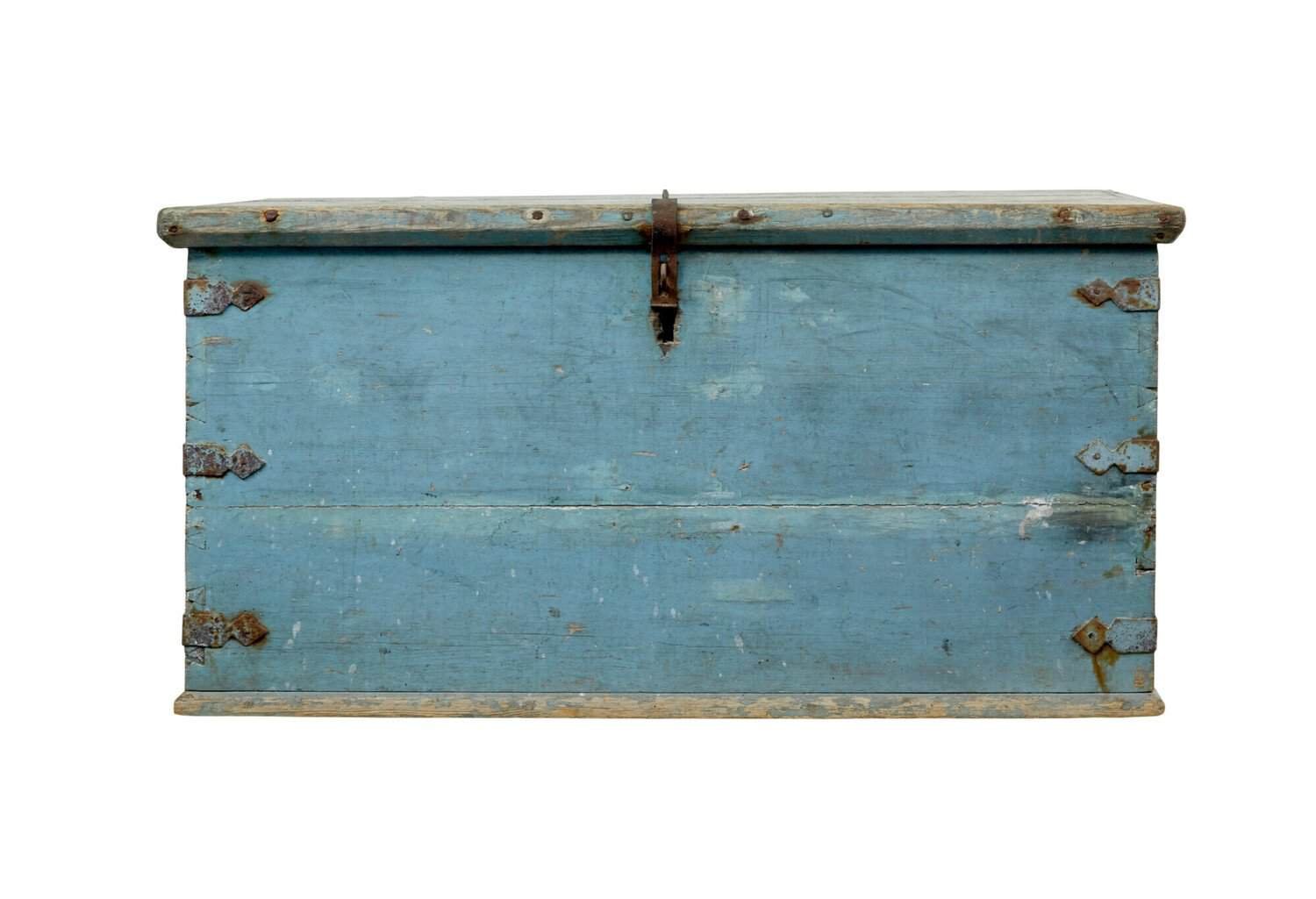 On Hold: 19th century Swedish painted trunk/chest circa 1860. - JAA