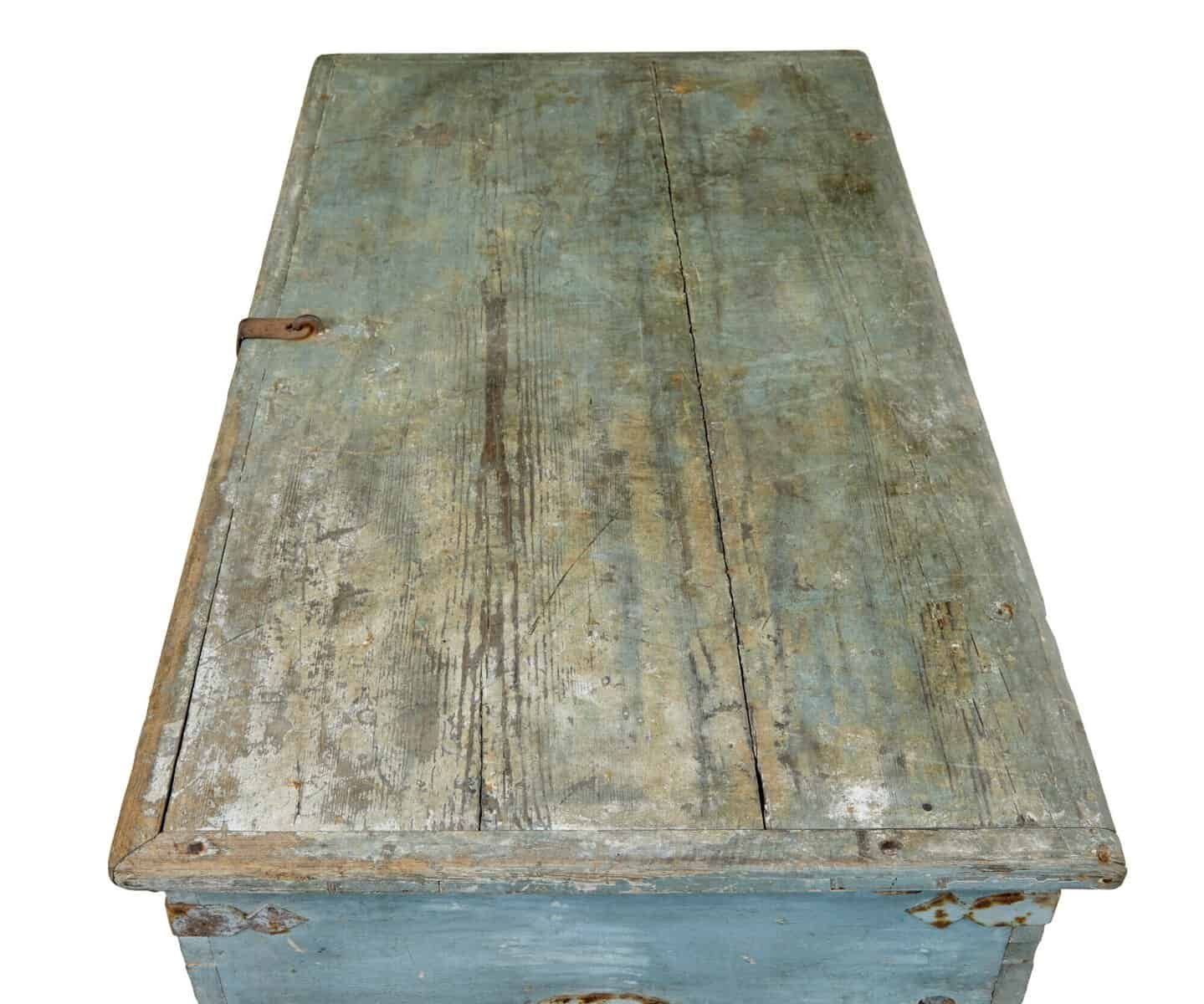 On Hold: 19th century Swedish painted trunk/chest circa 1860. - JAA