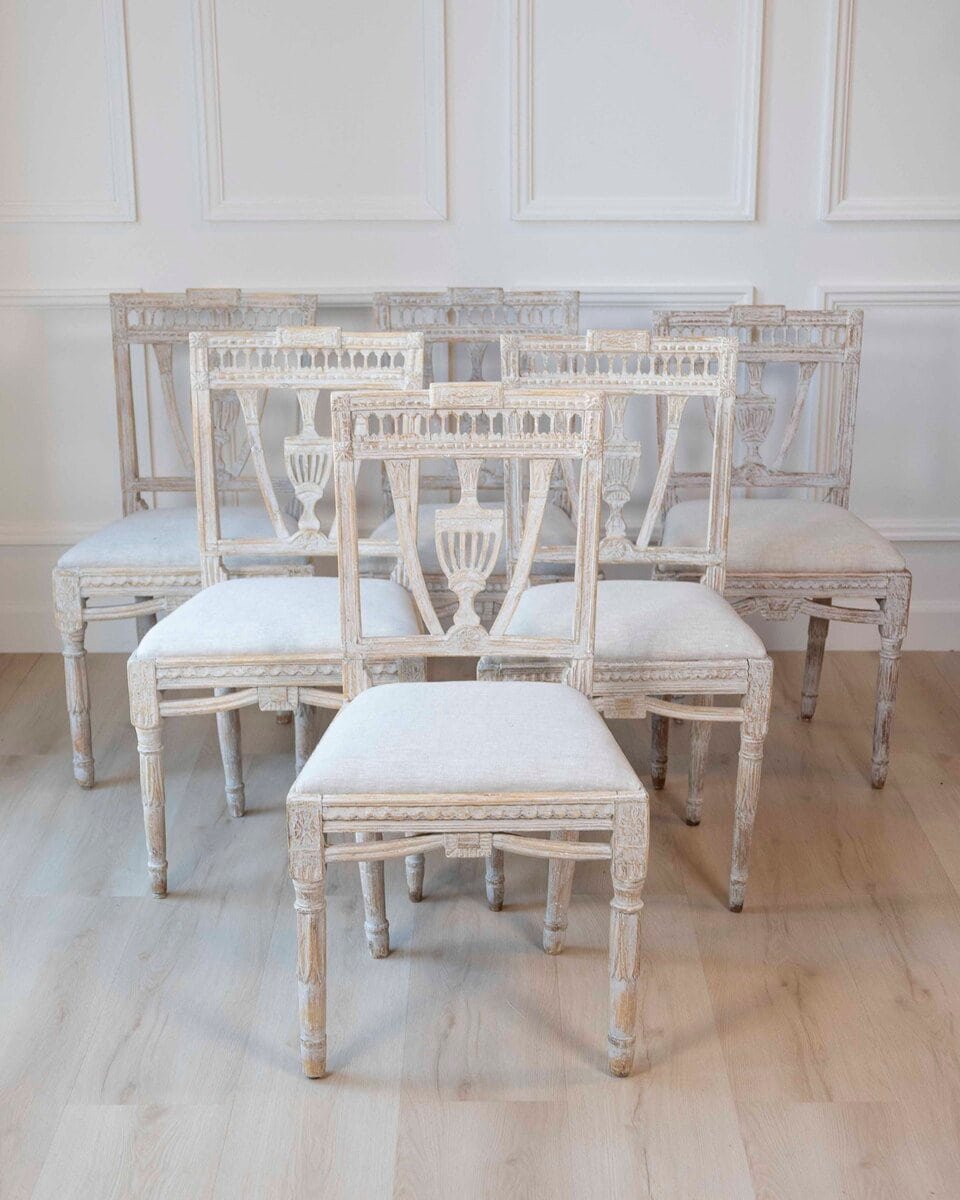 Swedish Early 19th Century Gustavian Dining Chairs, Set of six, c.1820 Priced Individually - JAA