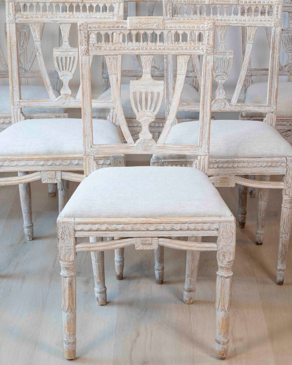 Swedish Early 19th Century Gustavian Dining Chairs, Set of six, c.1820 Priced Individually - JAA