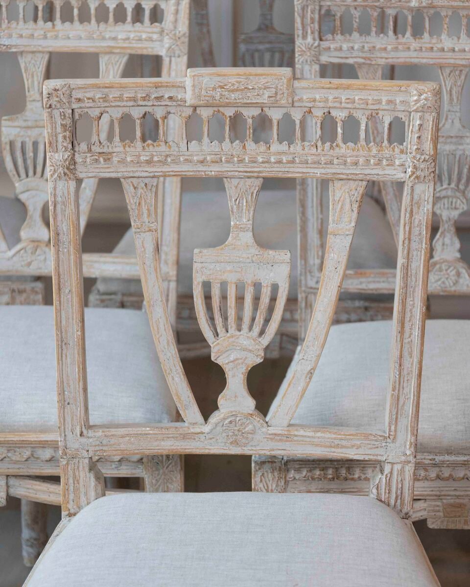 Swedish Early 19th Century Gustavian Dining Chairs, Set of six, c.1820 Priced Individually - JAA