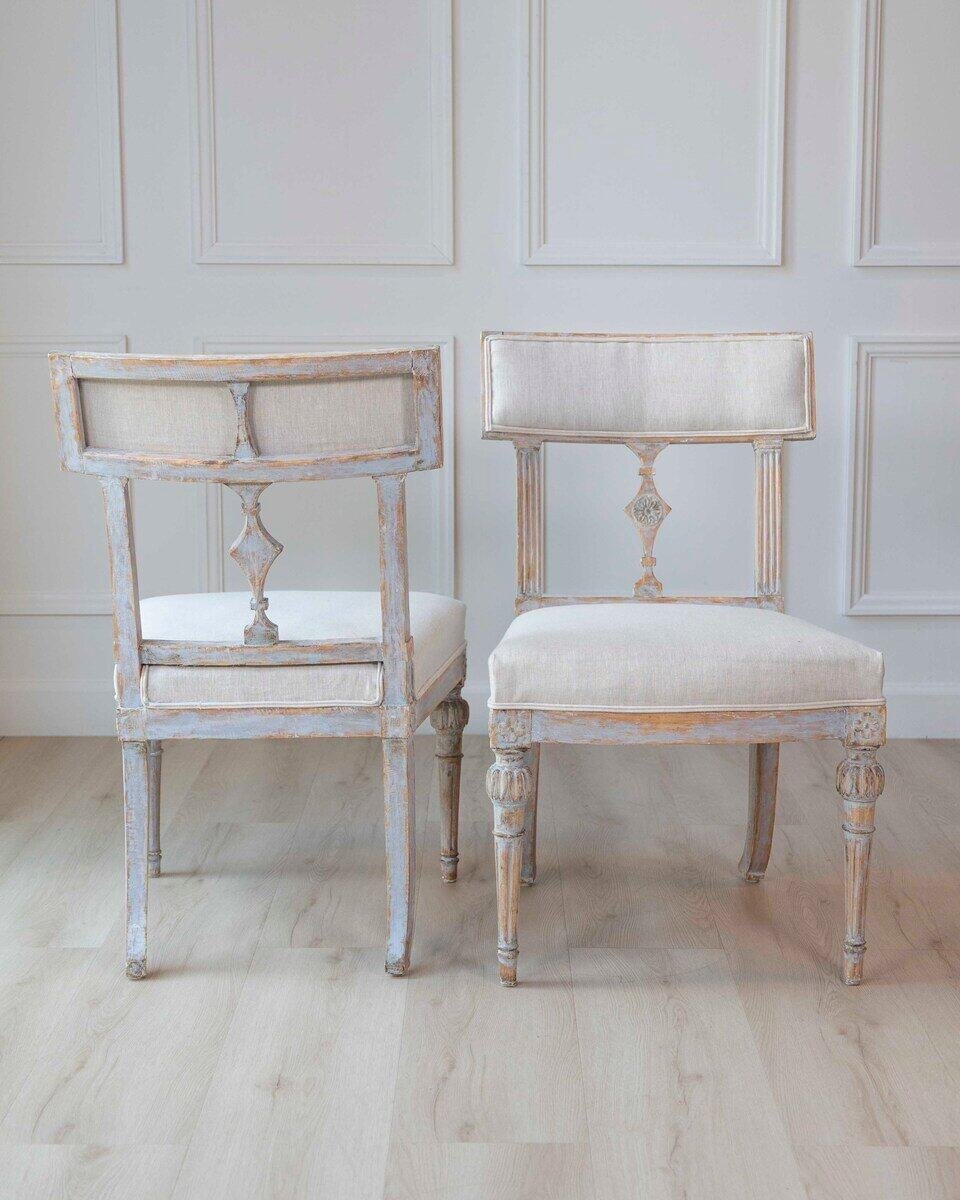 ON HOLD - Set of 4 Signed Ephraim Stahl Swedish Gustavian Chairs - JAA