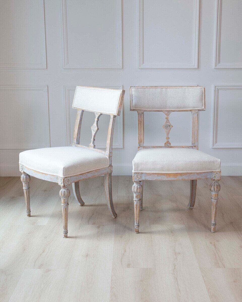 Set of 4 Signed Ephraim Stahl Swedish Gustavian Chairs - JAA