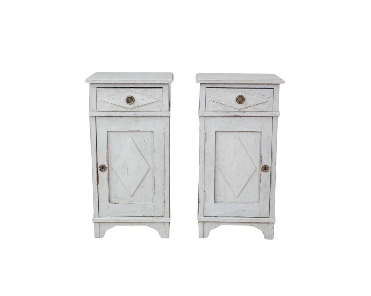 Pair of Swedish Gustavian Bedside Cabinets, Circa 1800